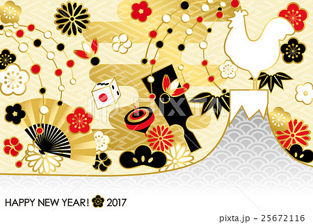 年賀状 2017 酉年 年賀状 2017 酉年 25672116