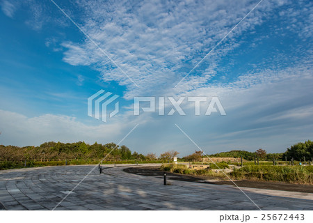 北勢中央公園の歩道と秋空 北勢中央公園の歩道と秋空 25672443