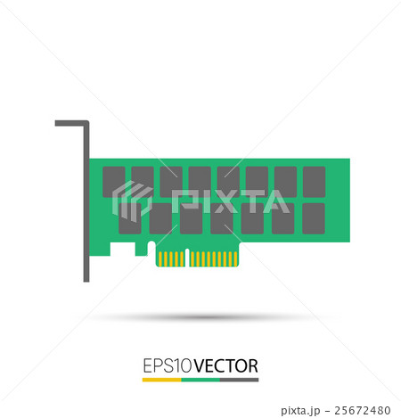 Pcie Solid State Drive Ssd Stock Illustration