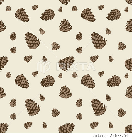 Seamless pattern with pinecones. Seamless pattern with pinecones. 25673256