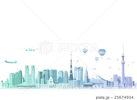 東京ランドマークグラデーション2 25674934