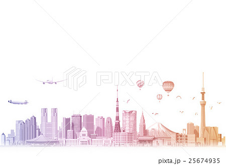 東京ランドマークグラデーション3 25674935