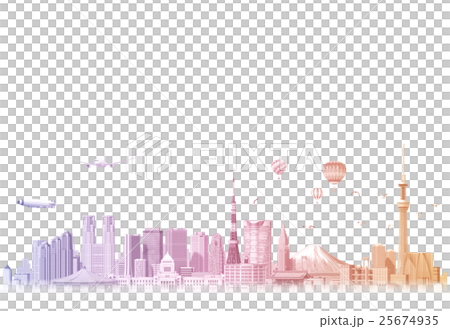 東京ランドマークグラデーション3 25674935