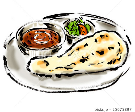 カレーナンのイラスト素材