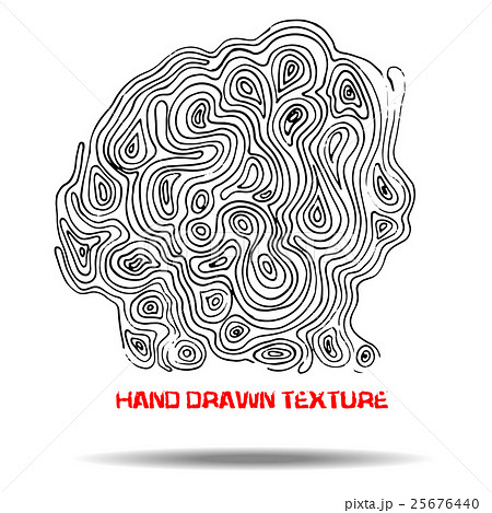 Ink Hand Drawn Texture Psychedelic Monochromeのイラスト素材