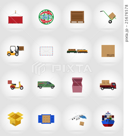 delivery flat icons vector illustration delivery flat icons vector illustration 25676578