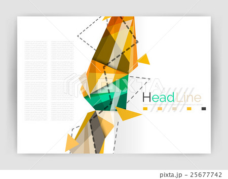 Geometric annual report business template 25677742