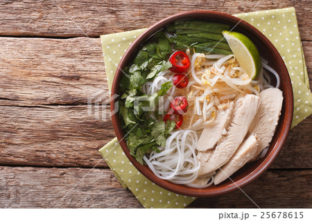 Vietnamese soup Pho Ga with chicken 25678615