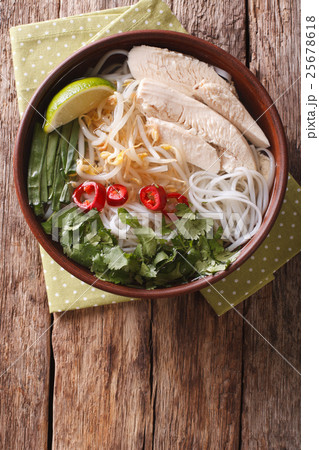 Vietnamese soup Pho Ga with chicken Vietnamese soup Pho Ga with chicken 25678618