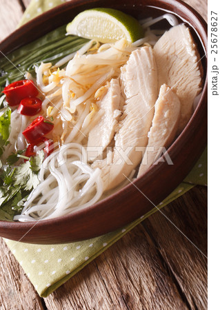 Vietnamese soup Pho Ga with chicken 25678627