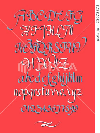 Calligraphic vector script font. Handwritten brush 25678873