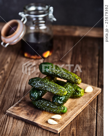 Pickled cucumbers in soy sauce and rice vinegar 25679362