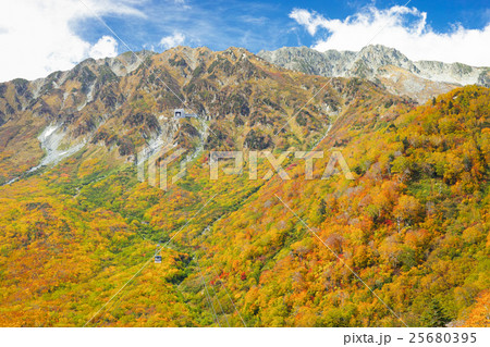 富山 黒部大観峰紅葉の写真素材