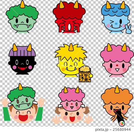 節分かわいい鬼セット 25680944