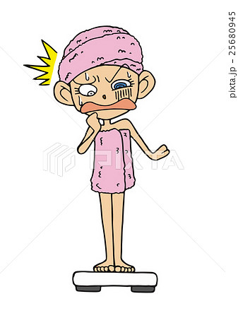 体重が増えてヤバい！と思っている女性 25680945