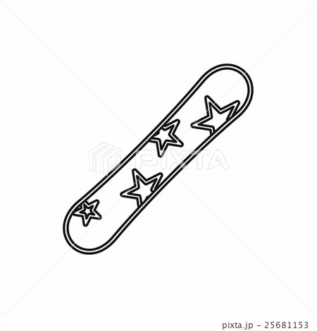 Snowboard icon, outline style 25681153