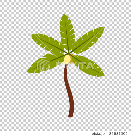 Palm Tree With Coconuts Icon Flat Styleのイラスト素材 25681302 Pixta
