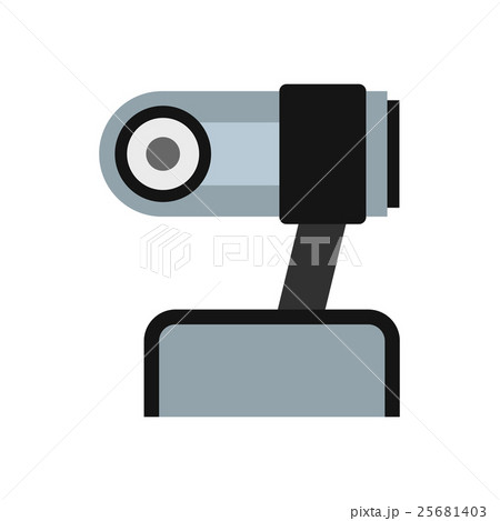 Webcam Icon In Flat Styleのイラスト素材