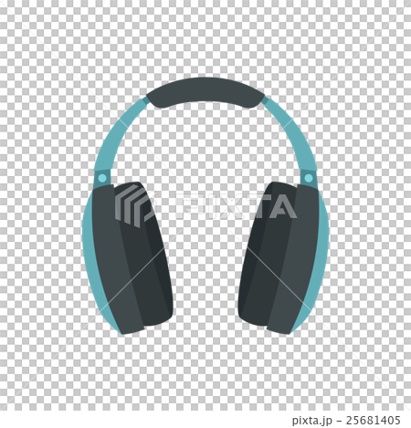 Headphones icon in flat style 25681405