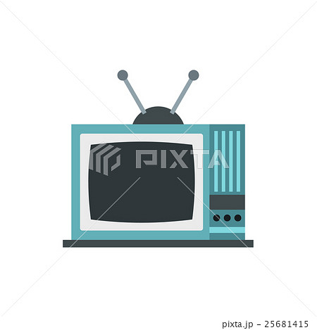 Retro TV icon, flat style 25681415