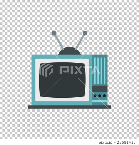 Retro TV icon, flat style 25681415