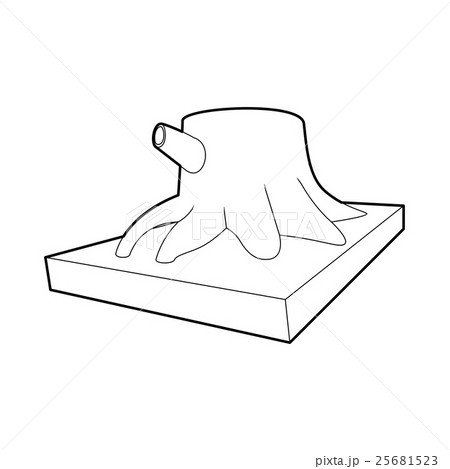 Stump icon, outline style Stump icon, outline style 25681523