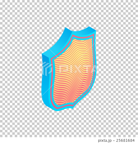 Protection shield icon, isometric 3d style - Stock Illustration ...