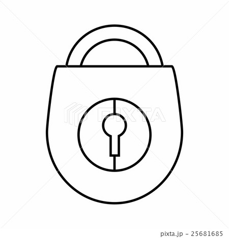 Padlock icon, outline style 25681685
