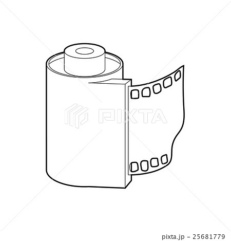 Film icon, outline style 25681779