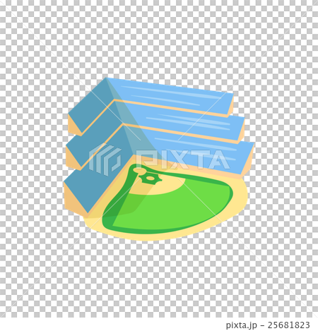 Baseball stadium icon, cartoon style 25681823