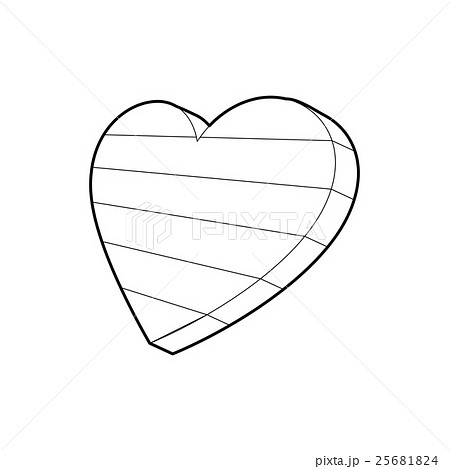 LGBT heart symbol icon, outline style 25681824