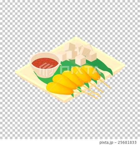 Singapore food icon, cartoon style 25681833