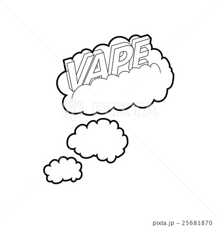 Vape clouds icon, outline style 25681870