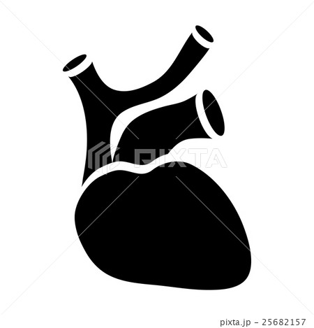 Human heart icon in simple style 25682157
