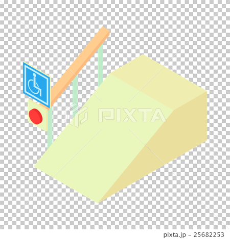 Ramp for the disabled with information sign icon 25682253