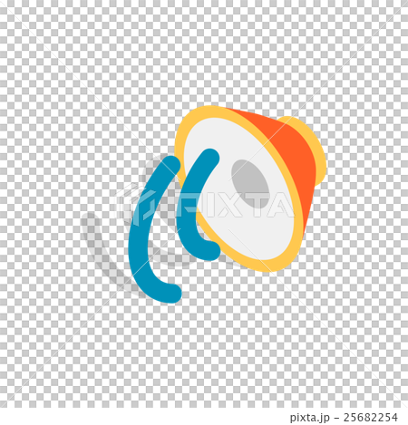 Speaker icon in isometric 3d style 25682254