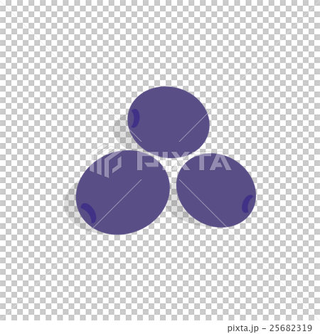 Blue plum icon, isometric 3d style 25682319
