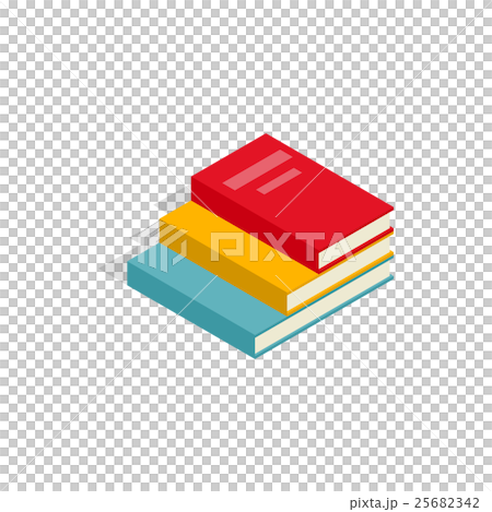 Stack of books icon, isometric 3d style Stack of books icon, isometric 3d style 25682342