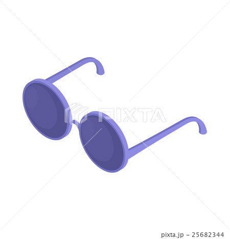 Glasses with black round lenses icon cartoon style 25682344