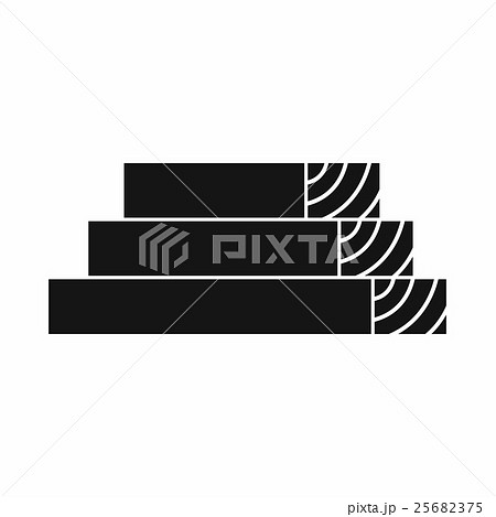 Wooden planks icon, simple style 25682375