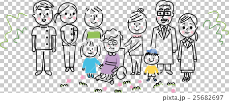 Nursing care three generations family hospital 25682697