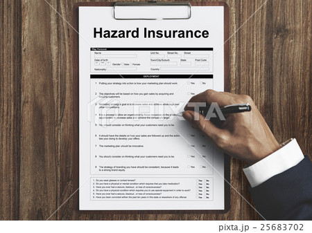 Hazard Insurance Property Protection Terms Concept Hazard Insurance Property Protection Terms Concept 25683702