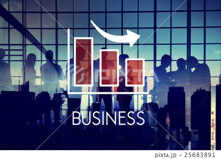 Recession Decrease Business Barchart Concept Recession Decrease Business Barchart Concept 25683891