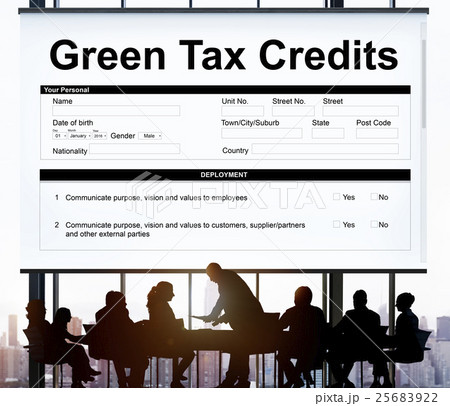Green Tax Credits Investment Saving Debates Concept 25683922
