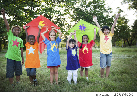Kite Kid Child Casual Cheerful Leisure Outdoors Concept Kite Kid Child Casual Cheerful Leisure Outdoors Concept 25684050