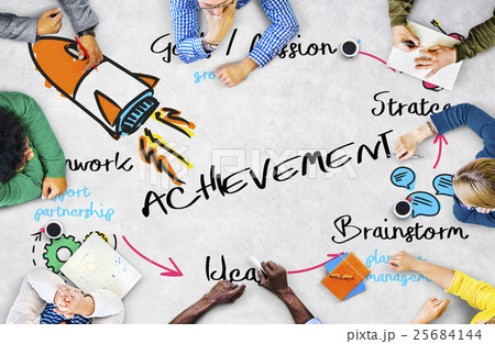 New Business Achievement Organization Progress Concept New Business Achievement Organization Progress Concept 25684144