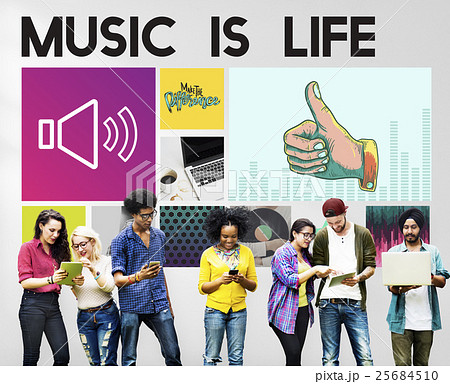 Media Player Audio Entertainment Streaming Concept 25684510