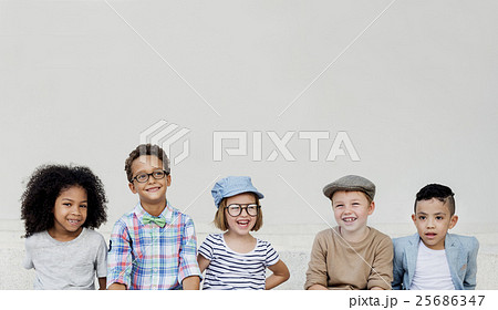 Hipster Kids Friends Playing Togetherness Fun Concept 25686347