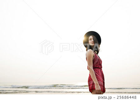 Beach Summer Holiday Vacation Traveling Relaxation Concept Beach Summer Holiday Vacation Traveling Relaxation Concept 25686448