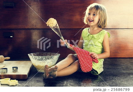 Flour Dessert Cookie Dough Cake Bakery Girl Concept Flour Dessert Cookie Dough Cake Bakery Girl Concept 25686799